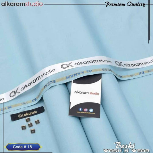 alkaram Light Blue Washing wear