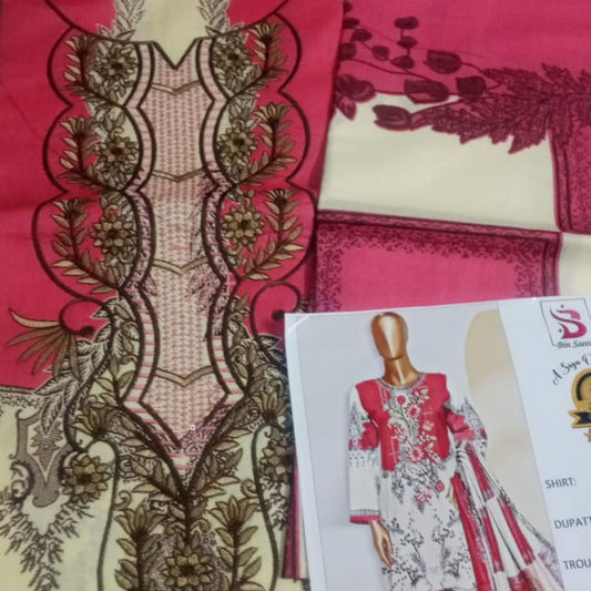 3PC Lawn Embroidery